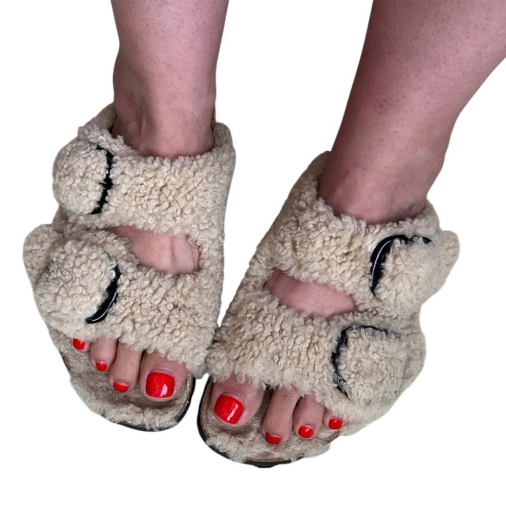 Birkenstock Papillio Shearling Big Buckle Sandal 38 7.5